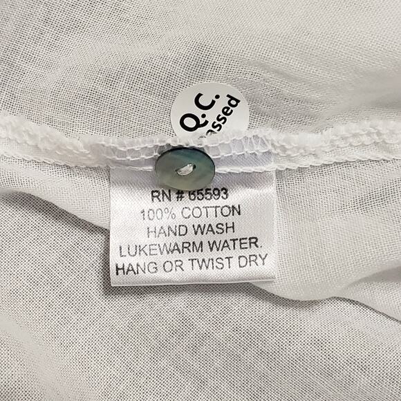 JP and Mattie Cascade Ruffle Shirt Blouse White Sz Small Cottage Regency Romance - Picture 8 of 14